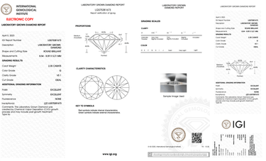 2.35ct Round Brilliant Lab - Diamond - Zen Moissanite