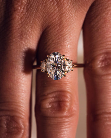 Blair - Oval & Half Moon - Zen Moissanite