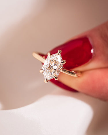 Caroline - Elongated Hexagon Lab - Diamond - Zen Moissanite