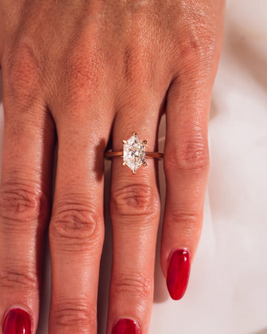 Caroline - Elongated Hexagon Lab - Diamond - Zen Moissanite