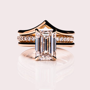 Caroline - Emerald Ring Set