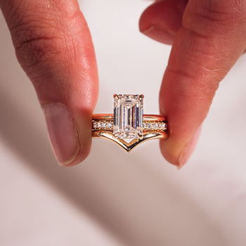 Caroline - Emerald Ring Set