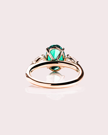 Hannah - Oval (Lab - Emerald) & Pear - Zen Moissanite