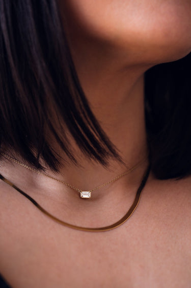 Herringbone Chain - Zen Moissanite