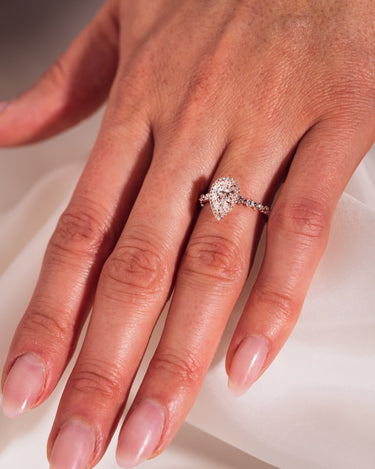 Jenny - Pear Lab - Diamond - Zen Moissanite
