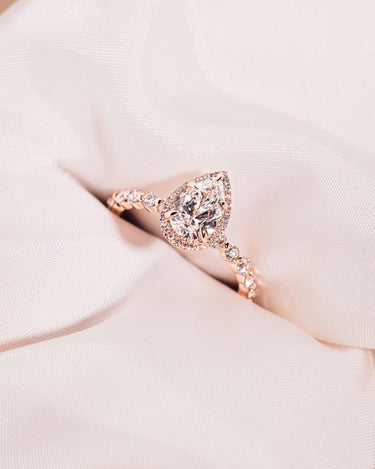 Jenny - Pear Lab - Diamond - Zen Moissanite