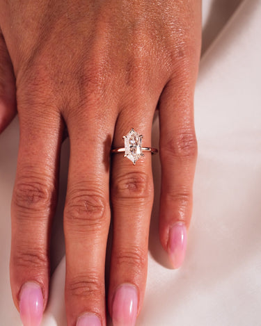 Jody - Elongated Hexagon - Zen Moissanite