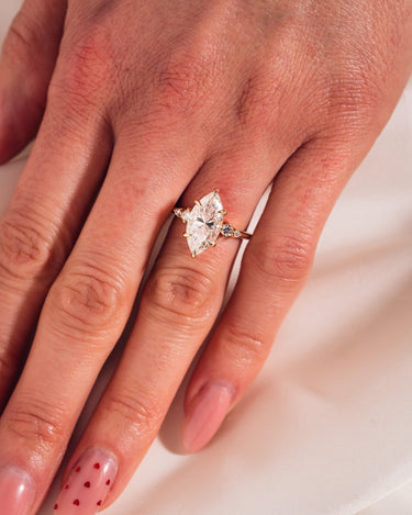 Magnolia - Marquise (with Hidden Halo) - Zen Moissanite