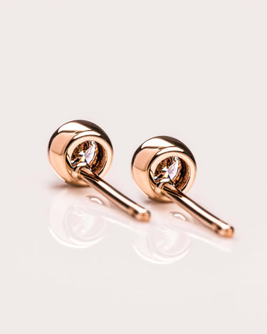 Ready to Ship - 3mm Bezel Diamond Studs - Zen Moissanite