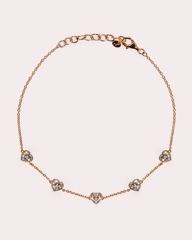 Ready to Ship - Amora - Heart Bezel Bracelet - Zen Moissanite