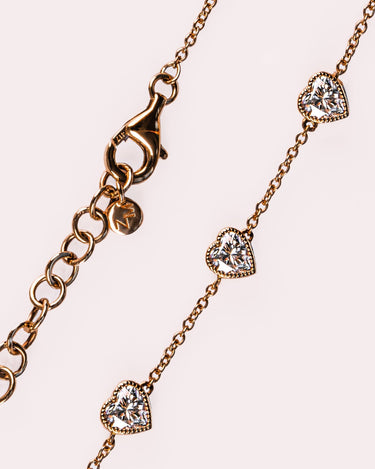Ready to Ship - Amora - Heart Bezel Bracelet - Zen Moissanite