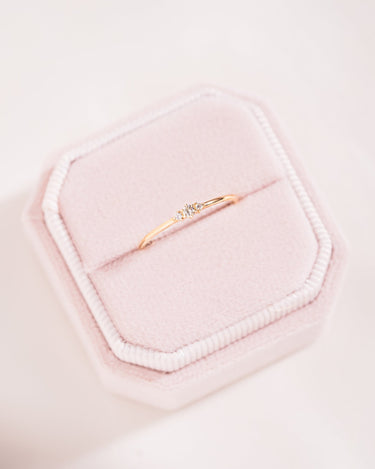 Ready to Ship - Diamond Trio Ring - Zen Moissanite