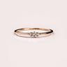 Ready to Ship - Diamond Trio Ring - Zen Moissanite