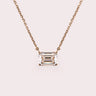 Ready to Ship - Emerald Necklace (East West) - Zen Moissanite