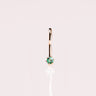 Ready to Ship - Emerald Partial Huggie - Zen Moissanite
