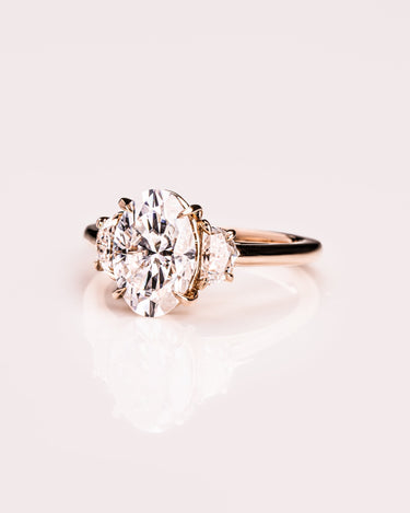 Ready to Ship - Hannah - Oval & Half Moon - Zen Moissanite