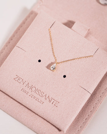 Ready to Ship - Pear Diamond Necklace - Zen Moissanite