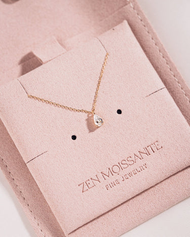 Ready to Ship - Pear Diamond Necklace - Zen Moissanite