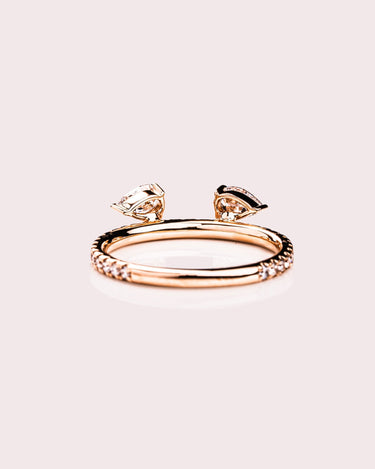 Ready to Ship - Rhonda Band (Pavé) - Pear - Zen Moissanite
