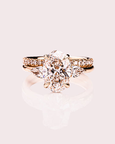 Ready to Ship - Rhonda Band (Pavé) - Pear - Zen Moissanite