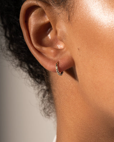 Ready to Ship - Small Diamond Huggie - Zen Moissanite