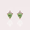 Ready to Ship - Tsavorite & Lab - Diamond Earrings - Zen Moissanite