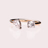 Ready to Ship - Two - Stone Floating Ring - Zen Moissanite