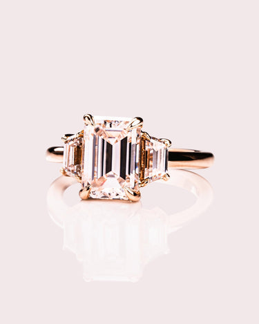 Rhonda - Emerald & Trapezoid - Zen Moissanite