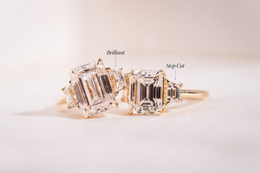 Rhonda - Emerald & Trapezoid - Zen Moissanite