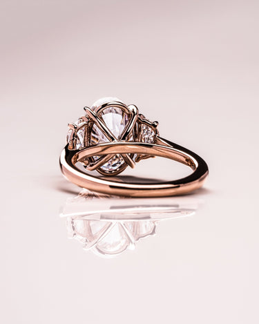 Hannah - Oval & Half Moon - Zen Moissanite