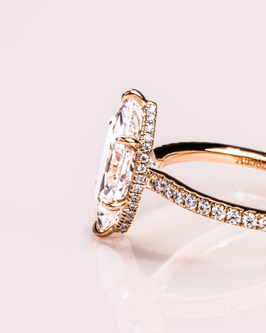 Ready to Ship - Jasmine (with Pavé) - Marquise - Zen Moissanite