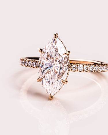 Ready to Ship - Jasmine (with Pavé) - Marquise - Zen Moissanite
